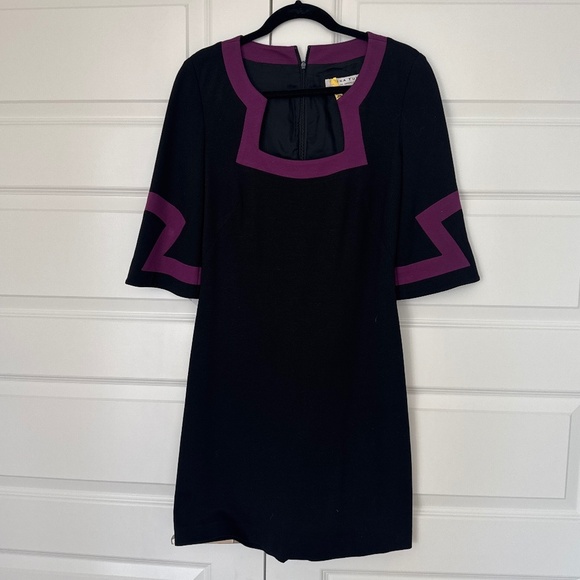 Trina Turk Dresses & Skirts - Trina Turk Fitted Dress Black/Plum